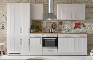 Köögikomplekt Respekta Country 3,1 m, valge, keraamiline pliit