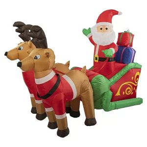 Jõuluvana reega täispuhutav 8 LED-i 180 x 140 cm