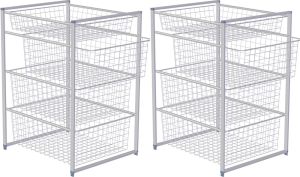 2 korvriiulit Regalux 435 x 500 x 720 mm hõbehall