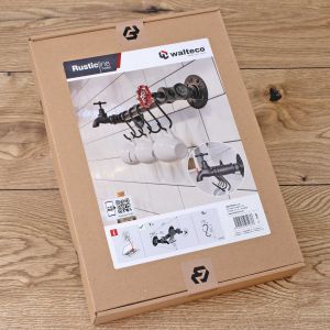 Seinanagi komplekt Walteco Rusticline Tube must 28 x 40 x 6 cm