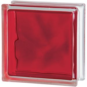 Klaasplokk Wave punane 190 x 190 x 80 mm
