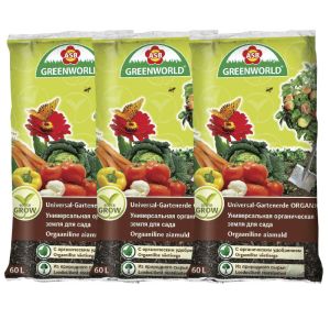 3 kotti Greenworld Orgaaniline aiamuld 60 l
