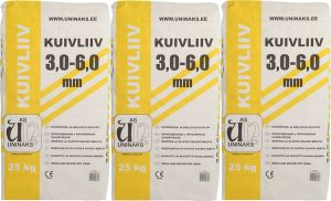 3 kotti kuivliiva Uninaks 3,0-6,0 mm 25 kg