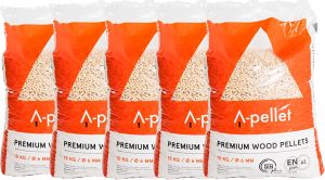 5 kotti Puidupelleteid A-pellet Premium 6 mm 15 kg