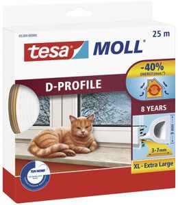 Kummitihend tesa® Moll D-profile 25 m valge