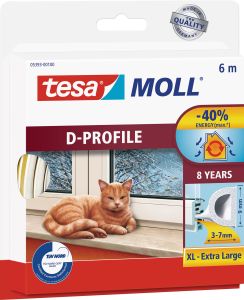 Kummitihend tesa® Moll D-profile 6 m valge