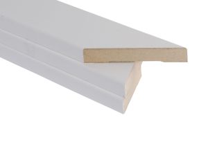 Uksepiirdeliistude komplekt MDF, valge 12 x 58 mm