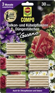 Väetisepulgad õitsvatele taimedele Compo 30 tk/lehel