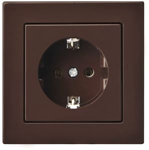 Maandusega pistikupesa Epsilon raamita pruun