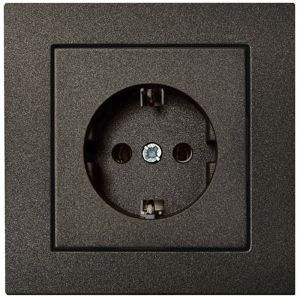 Maandusega pistikupesa Epsilon raamita must