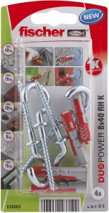 Konksude ja tüüblite komplekt Duopower 8 x 40 RH K