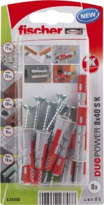Tüübel kruviga Fischer Duopower 8 x 40 S K