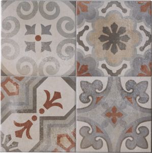 Seina-/põrandaplaat Serra Cementina Mix Rosso 34 x 34 cm