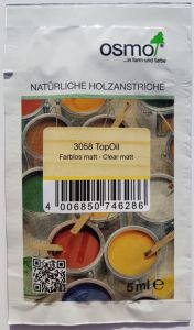 Õlivaha TopOil tester värvitu 3058 Clear matt 5 ml