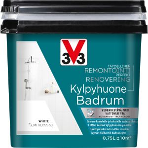 Keraamiliste plaatide värv V33 Kylpyhuone valge