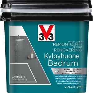 Keraamiliste plaatide värv V33 Kylpyhuone Anthracite