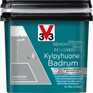 Keraamiliste plaatide värv V33 Kylpyhuone Dolphin Grey