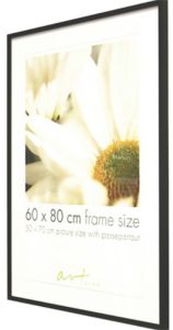 Pildiraam Leila 61 x 91,5 cm, must/valge/puit Must 60 x 80 cm