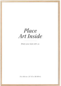 Pildiraam Leila 61 x 91,5 cm, must/valge/puit Tamm 70 x 100 cm