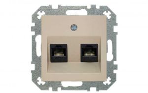 Arvutipesa Liregus Retro 2 x RJ45 CAT6, beež