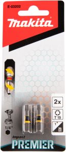 Kruvikeeraja otsikud Makita T15 - 25 mm, 2 tk