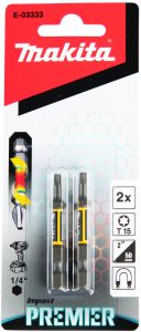 Kruvikeeraja otsikud Makita Torsion T15 2 tk