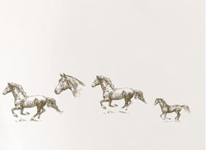 Posterkleebis Galopping 24 x 68 cm