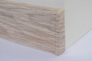 Põrandaliistu ots PVC Bilbao Oak parem 22 x 75 mm