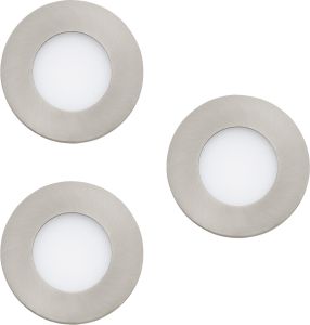 Süvistatavad LED-kohtvalgustid Eglo Connect.z Fueva-Z Ø 8,5 cm harjatud teras 3-osaline