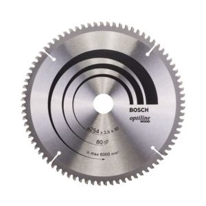 Saeketas Bosch Optiline Wood 254 x 30 mm T80