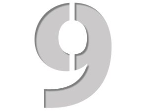 Šabloon number Plage 9,5 x 9,5 cm