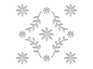 Sisustuskleebis Petites Fleurs 50 x 50 cm