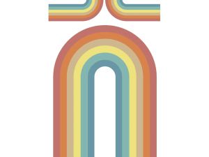 Sisustuskleebis Rainbow 48 x 68 cm