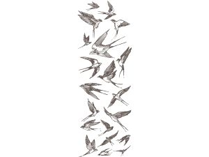 Sisustuskleebis Swirls 24 x 68 cm