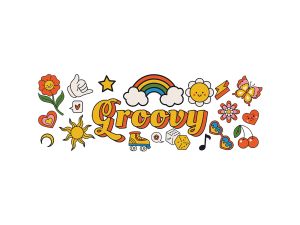 Sisustuskleebis Groovy 24 x 68 cm