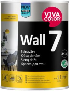 Seinavärv Vivacolor Wall 7 A valge 0,9 l