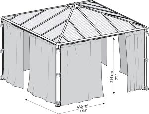 Võrgukomplekt Palram-Canopia Palermo 4,29 x 4,29 m