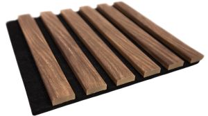 Akustiline paneel Maler Louvre Acoustic Exquisite pähkel/must 19 x 300 x 2800 mm