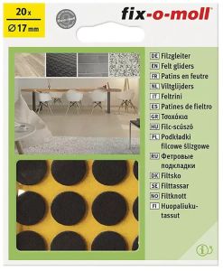 Mööblivilt Fix-o-moll 17 mm pruun 20 tk