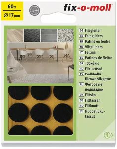 Mööblivilt Fix-o-moll 17 mm pruun 60 tk
