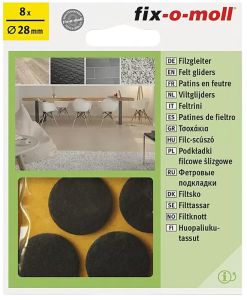Mööblivilt Fix-o-moll 28 mm pruun 8 tk