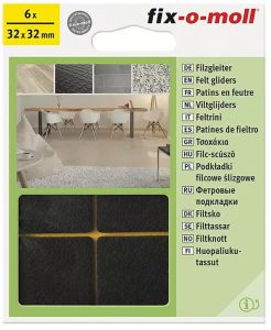 Mööblivilt Fix-o-moll 32 x 32 mm pruun 6 tk