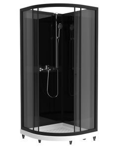 Dušikabiin Nordium SUKA9 Stocksund must 90 x 90 cm