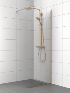Dušisein fikseeritud Nordium  199,5 cm messing 80 cm