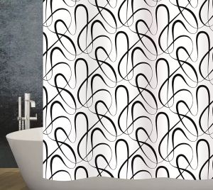 Dušikardin Diaqua Swing must-valge tekstiil