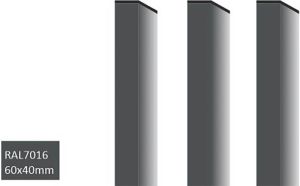 Aiapost 40 x 60 mm RAL7016 hall 2300 mm