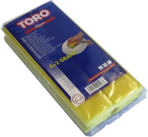 Küürimissvamm soonega 4+2 tk, 9,5 × 4,5 ×6,7 cm