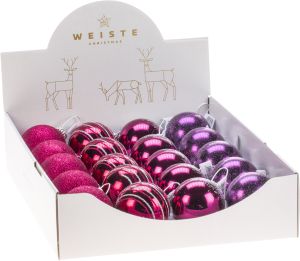 Kuuseehe pall valik 6,5 cm, lilla/bugundy