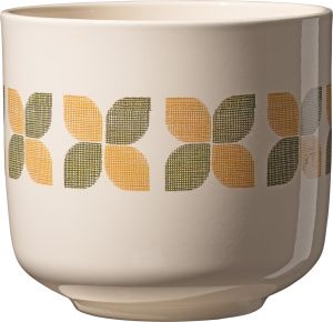 Ümbrispott Bari Retro 13 cm, beež/lilleline