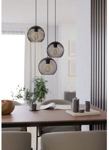 Rippvalgusti Eglo Almanzora Ø 46.5 cm must/vask